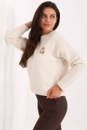 Sweter Damski Model PM-SW-SC39.36 Light Beige - Factory Price Sweter Damski Model PM-SW-SC39.36 Light Beige - Factory Price
