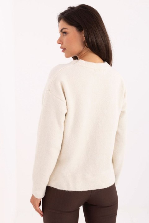 Sweter Damski Model PM-SW-SC39.36 Light Beige - Factory Price Sweter Damski Model PM-SW-SC39.36 Light Beige - Factory Price