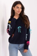 Sweter Damski Model PM-SW-SC82.41 Navy - Factory Price Sweter Damski Model PM-SW-SC82.41 Navy - Factory Price