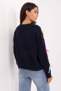 Sweter Damski Model PM-SW-SC82.41 Navy - Factory Price Sweter Damski Model PM-SW-SC82.41 Navy - Factory Price