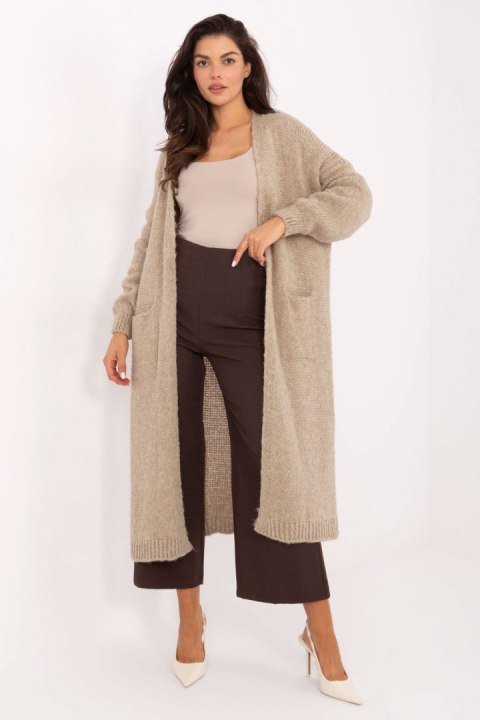 Sweter Kardigan Model MI-SW-WM6155.82 Beige - Italy Moda Sweter Kardigan Model MI-SW-WM6155.82 Beige - Italy Moda