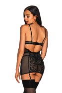 Komplet Model Basitta Chemise Black - Obsessive Komplet Model Basitta Chemise Black - Obsessive