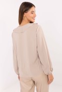 Bluzka Model MI-BZ-3261.23 Dark Beige - Rue Paris