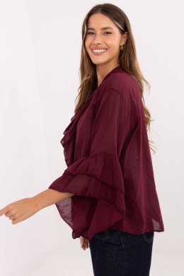Koszula Damska Model MI-KS-92330.07 Bordo - Italy Moda
