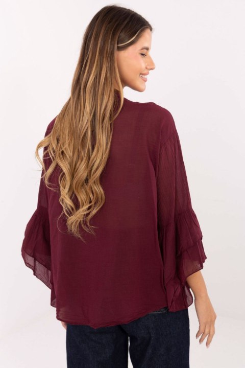 Koszula Damska Model MI-KS-92330.07 Bordo - Italy Moda Koszula Damska Model MI-KS-92330.07 Bordo - Italy Moda