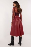 Spódnica Model DHJ-SD-A1997.76 Bordo - Italy Moda Spódnica Model DHJ-SD-A1997.76 Bordo - Italy Moda