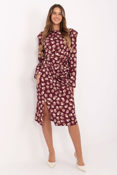 Sukienka Model IT-SK-20057.21P Bordo - Rue Paris Sukienka Model IT-SK-20057.21P Bordo - Rue Paris