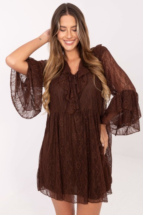 Sukienka Model MI-SK-62435.16 Brown - Italy Moda Sukienka Model MI-SK-62435.16 Brown - Italy Moda