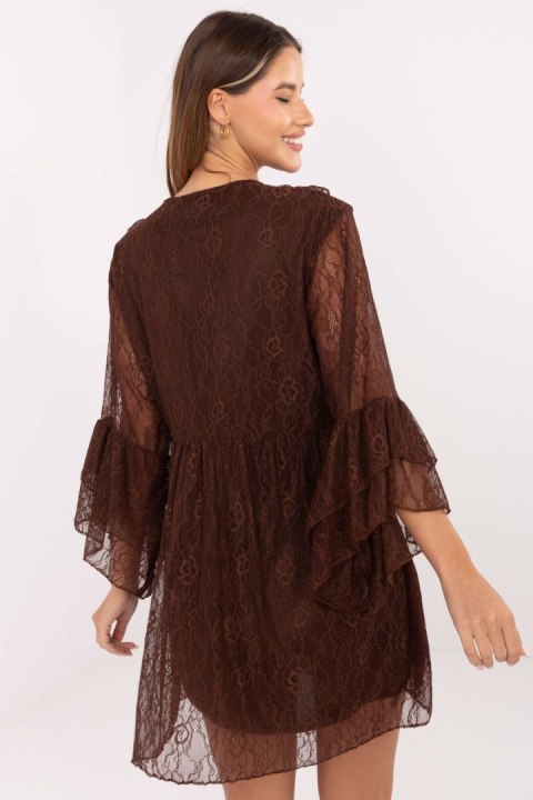 Sukienka Model MI-SK-62435.16 Brown - Italy Moda Sukienka Model MI-SK-62435.16 Brown - Italy Moda