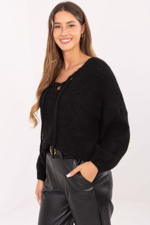 Sweter Damski Model MI-SW-0919.18 Black - Italy Moda Sweter Damski Model MI-SW-0919.18 Black - Italy Moda