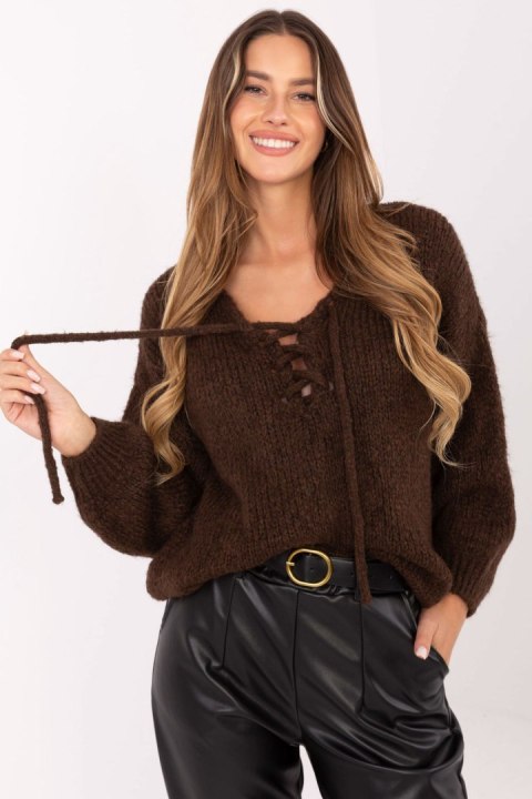 Sweter Damski Model MI-SW-0919.18 Brown - Italy Moda