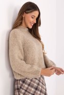 Sweter Damski Model MI-SW-1311.31 Beige - Italy Moda Sweter Damski Model MI-SW-1311.31 Beige - Italy Moda