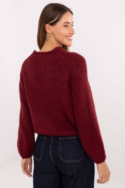 Sweter Damski Model MI-SW-1311.31 Bordo - Italy Moda Sweter Damski Model MI-SW-1311.31 Bordo - Italy Moda