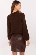 Sweter Damski Model MI-SW-1311.31 Brown - Italy Moda Sweter Damski Model MI-SW-1311.31 Brown - Italy Moda
