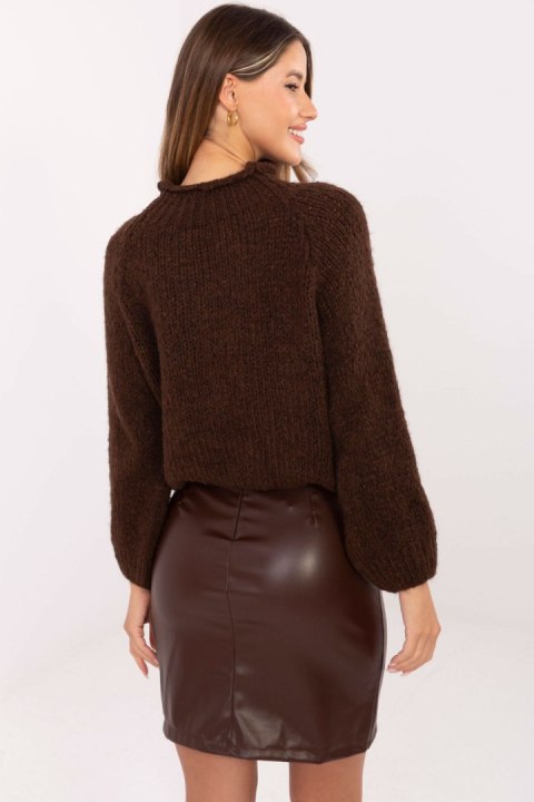Sweter Damski Model MI-SW-1311.31 Brown - Italy Moda Sweter Damski Model MI-SW-1311.31 Brown - Italy Moda