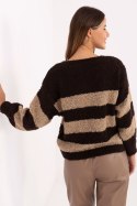 Sweter Damski Model MI-SW-WK3031.22 Dark Brown - Italy Moda Sweter Damski Model MI-SW-WK3031.22 Dark Brown - Italy Moda