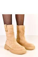 Botki Model Mileda LEI-85 Beige - Solea Botki Model Mileda LEI-85 Beige - Solea