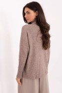 Golf Damski Model IT-SW-8003.18P Dark Beige - Rue Paris Golf Damski Model IT-SW-8003.18P Dark Beige - Rue Paris