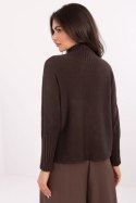 Golf Damski Model IT-SW-8003.18P Dark Brown - Rue Paris Golf Damski Model IT-SW-8003.18P Dark Brown - Rue Paris