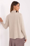 Golf Damski Model IT-SW-8003.18P Light Beige - Rue Paris Golf Damski Model IT-SW-8003.18P Light Beige - Rue Paris