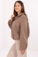 Kurtka Damska Model IT-KR-FL9725.08P Dark Beige - Rue Paris Kurtka Damska Model IT-KR-FL9725.08P Dark Beige - Rue Paris