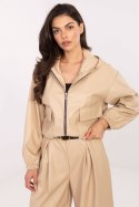 Kurtka Damska Model IT-KR-FL9729.15P Beige - Rue Paris Kurtka Damska Model IT-KR-FL9729.15P Beige - Rue Paris
