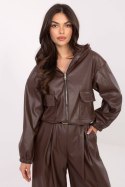 Kurtka Damska Model IT-KR-FL9729.15P Brown - Rue Paris Kurtka Damska Model IT-KR-FL9729.15P Brown - Rue Paris