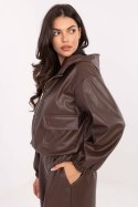 Kurtka Damska Model IT-KR-FL9729.15P Brown - Rue Paris Kurtka Damska Model IT-KR-FL9729.15P Brown - Rue Paris