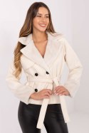 Płaszcz Damski Model IT-KR-4608.05P Light Beige - Rue Paris Płaszcz Damski Model IT-KR-4608.05P Light Beige - Rue Paris