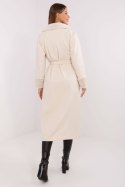 Płaszcz Damski Model IT-PL-4602.01P Ecru - Rue Paris Płaszcz Damski Model IT-PL-4602.01P Ecru - Rue Paris