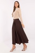 Spódnica Model IT-SD-81036.32 Dark Brown - Rue Paris Spódnica Model IT-SD-81036.32 Dark Brown - Rue Paris