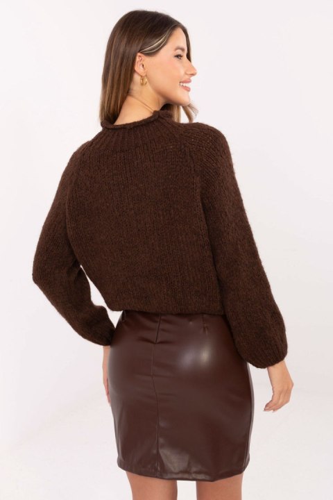 Spódnica Model IT-SD-FL3019.83 Dark Brown - Rue Paris
