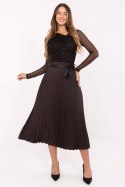 Spódnica Model MI-SD-121402.59 Dark Brown - Rue Paris Spódnica Model MI-SD-121402.59 Dark Brown - Rue Paris