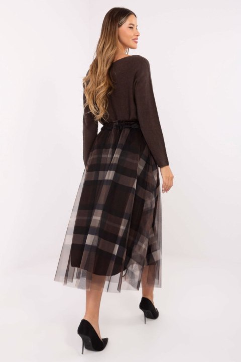 Spódnica Model MI-SD-271329-1.00 Black/Brown - Italy Moda Spódnica Model MI-SD-271329-1.00 Black/Brown - Italy Moda