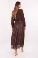 Spódnica Model MI-SD-4213.52 Brown - Rue Paris Spódnica Model MI-SD-4213.52 Brown - Rue Paris