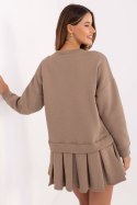 Sukienka Model MI-SK-3249.98 Dark Beige - Rue Paris Sukienka Model MI-SK-3249.98 Dark Beige - Rue Paris