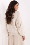 Sweter Damski Model MI-SW-0919.18 Light Beige - Italy Moda Sweter Damski Model MI-SW-0919.18 Light Beige - Italy Moda