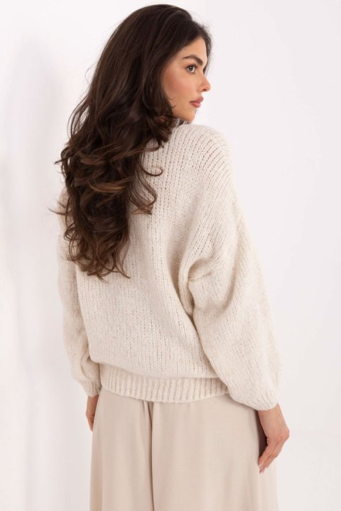 Sweter Damski Model MI-SW-0919.18 Light Beige - Italy Moda Sweter Damski Model MI-SW-0919.18 Light Beige - Italy Moda