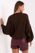 Sweter Damski Model MI-SW-1909.21 Dark Brown - Italy Moda Sweter Damski Model MI-SW-1909.21 Dark Brown - Italy Moda
