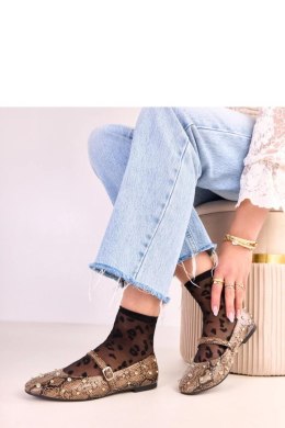 Baleriny Model Selena Q2597 Brown Snake - Solea