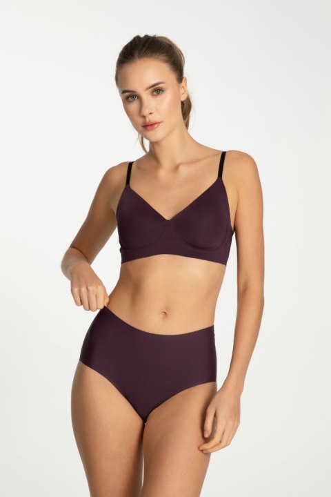 Biustonosz Soft Model Simple t-shirt Bra Dark Plum - Julimex