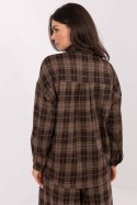 Koszula Damska Model IT-KS-GT9880.12P Brown - Italy Moda Koszula Damska Model IT-KS-GT9880.12P Brown - Italy Moda