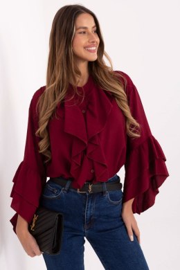 Koszula Damska Model MI-KS-32330.05P Bordo - Rue Paris