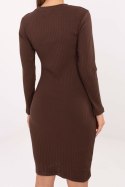 Sukienka Model RV-SK-A1049.99 Dark Brown - Rue Paris