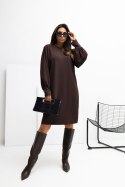 Sukienka Model RV-SK-A1059.17 Dark Brown - Rue Paris