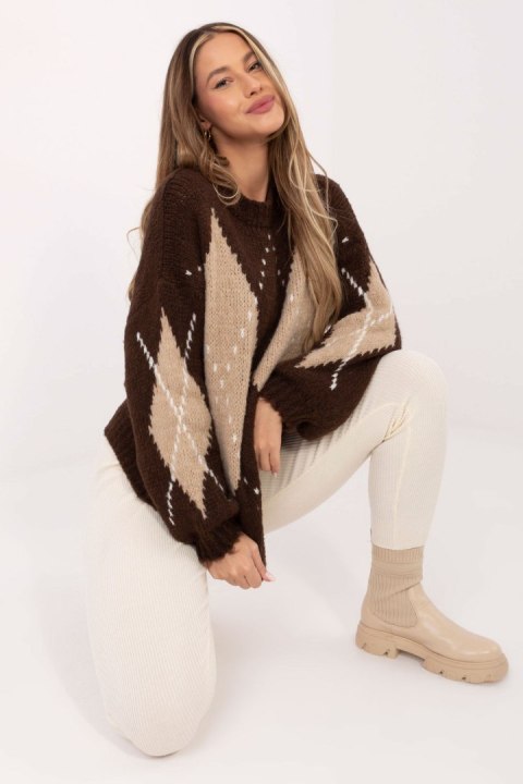 Sweter Damski Model MI-SW-WM295.15 Brown - Italy Moda
