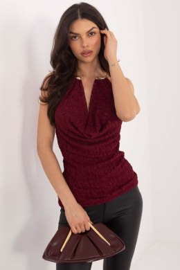 Koszulka Top Model IT-TP-9967.01P Bordo - Italy Moda