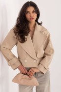 Płaszcz Damski Model IT-KR-A9558.62 Beige - Rue Paris