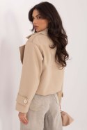 Płaszcz Damski Model IT-KR-A9558.62 Beige - Rue Paris