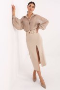 Spódnica Model IT-SD-FL7393.26 Beige - Rue Paris